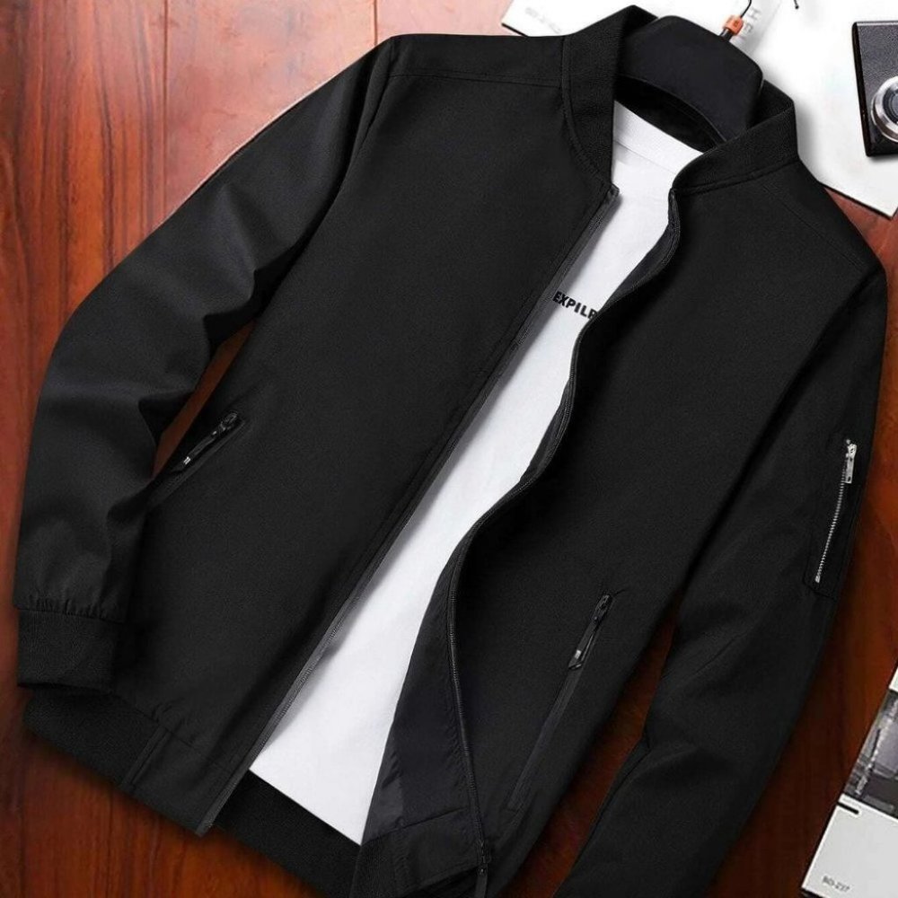 Black Mens Bomber Jacket